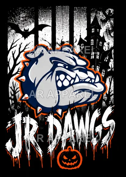 JR Dawgs Haunted Flag design preview