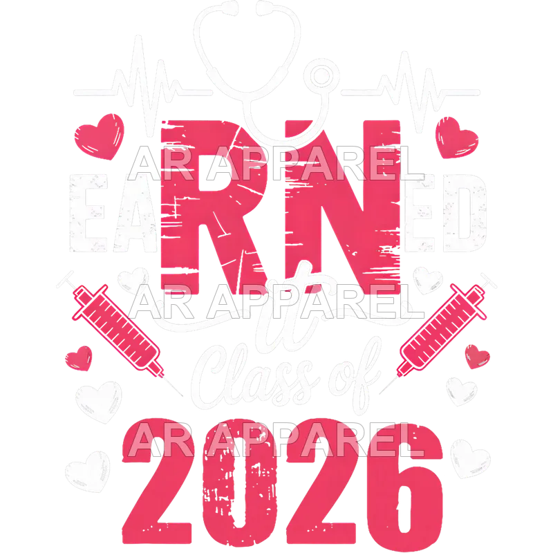 Earned It Class of 2026 Nurse Vintage Graduate RN LPN Nurse T Shirt design preview