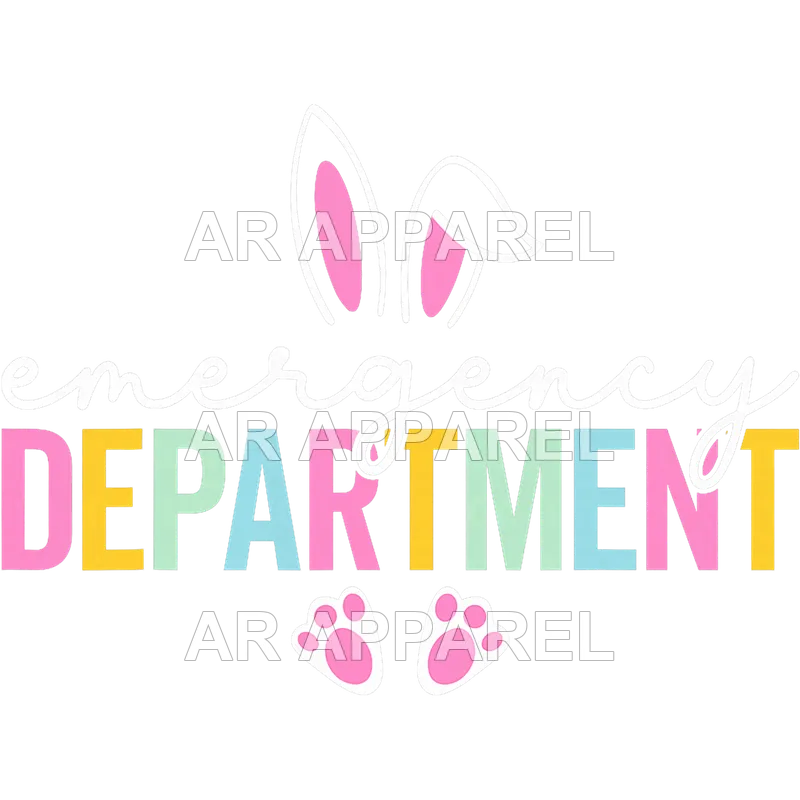 Emergency Department Bunny Emergency Room ER Nurse Easter T Shirt design preview