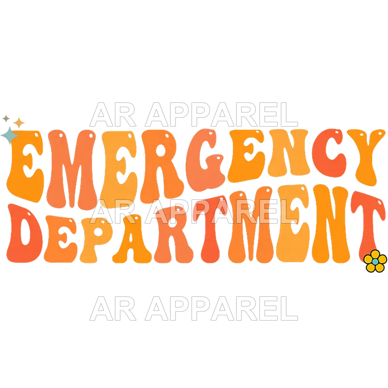 Groovy Emergency Nurse ED Nurse ER Emergency Department T Shirt Small design preview