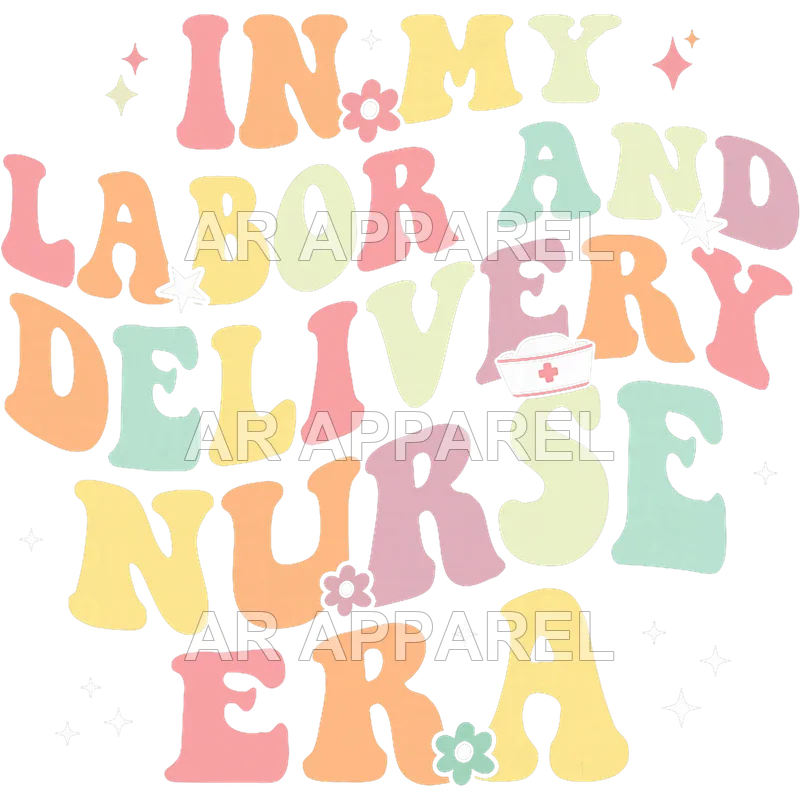 In My Labor And Delivery Nurse Era Retro Nurse Appreciation T Shirt design preview