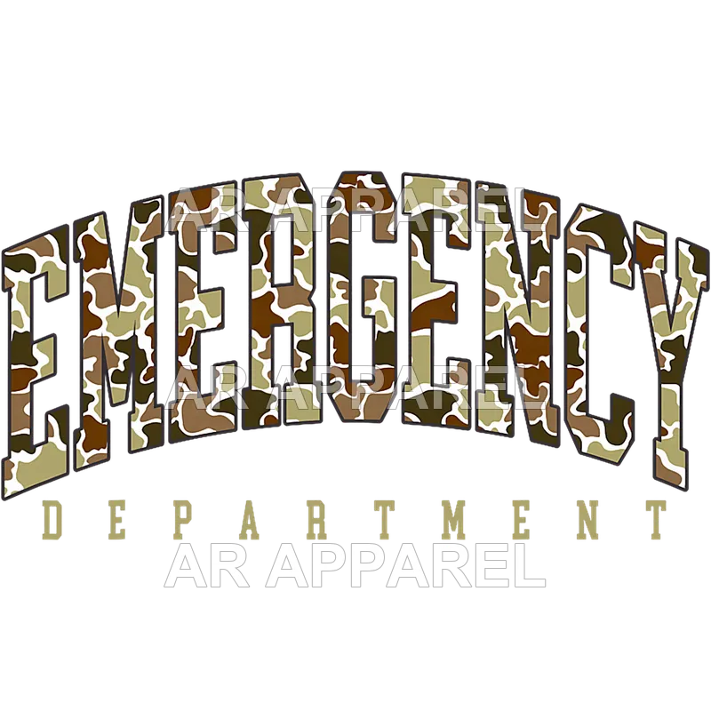 Retro Camo Emergency Department Camouflage ER ED Nurse Tech T Shirt design preview